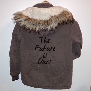 H&M Girls Utility Jacket “The Future is ours” US 10-11Y